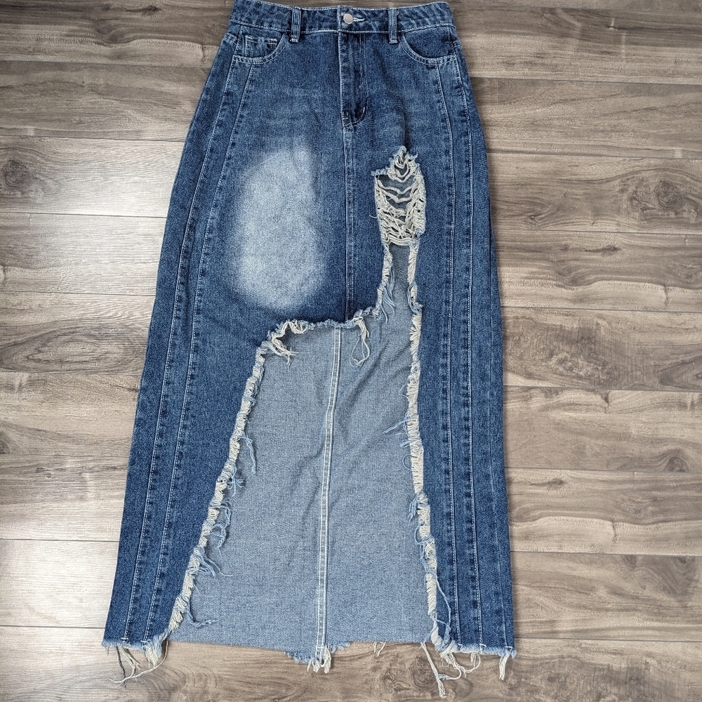 Denim Maxi Skirt Medium